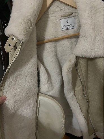 s Beden ten rengi Renk Stradivarius içi yünlü biker ceket
