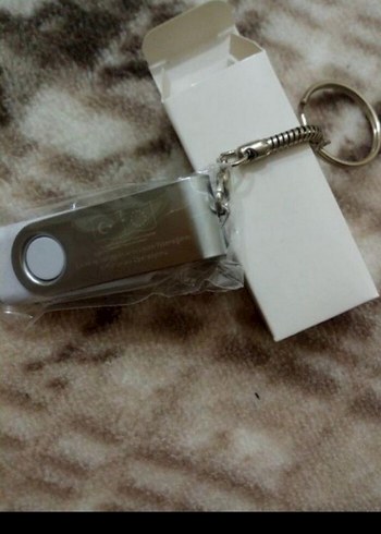 Beyaz Plastik Anahtarlıklı USB Bellek - Görsel 4