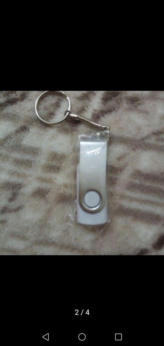 Beyaz Plastik Anahtarlıklı USB Bellek - Görsel 2