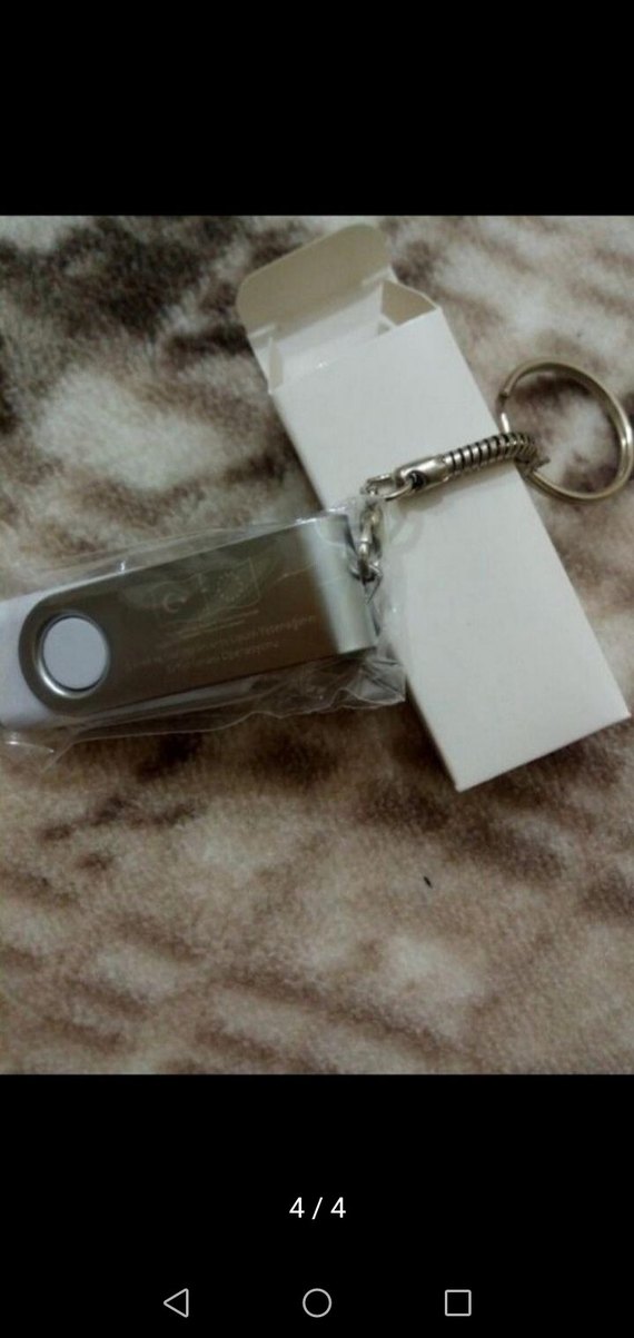 Beyaz Plastik Anahtarlıklı USB Bellek - Görsel 4