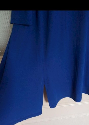 Kadın Uzun Lacivert Salaş Sabahlık tunik - Görsel 4