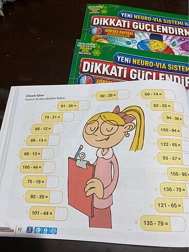 Beden Renk Dikkati Güçlendirme Seti 11 yaş için 3 kitap var