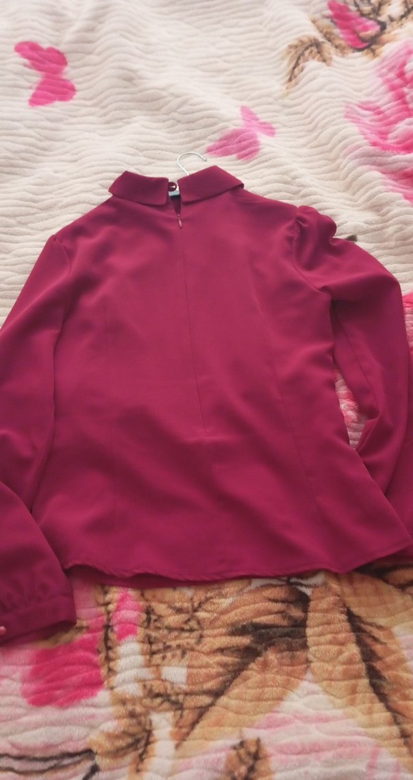 Düğmeli Uzun Kollu Kadın Bluz - Görsel 3