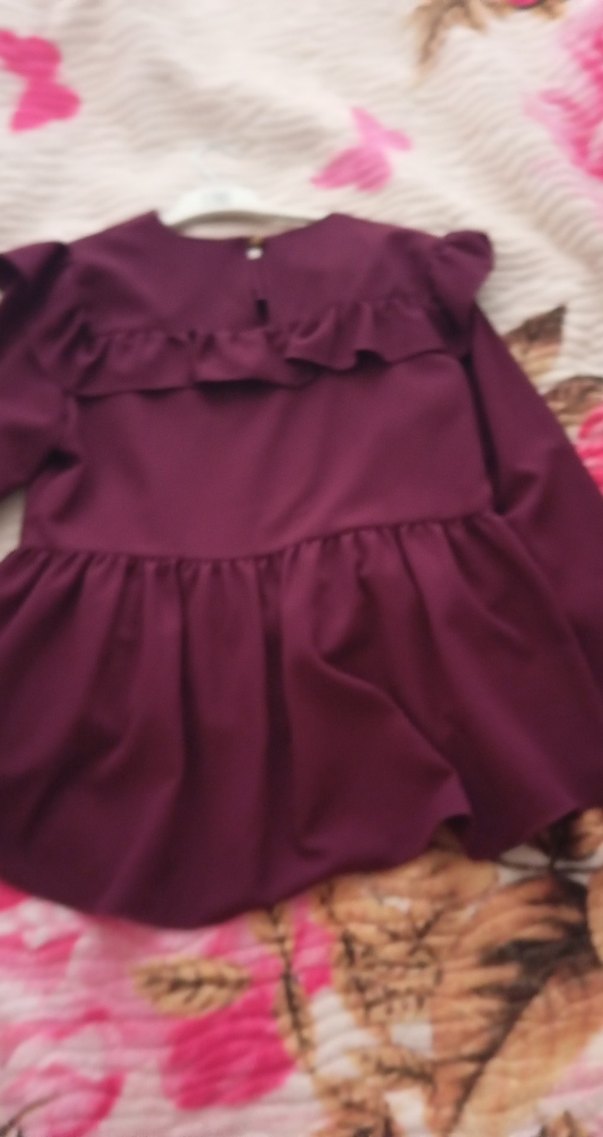 mor fırfırlı Bluz - Görsel 3