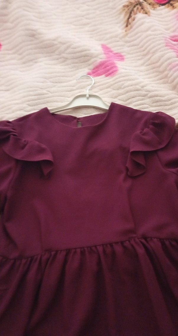 mor fırfırlı Bluz - Görsel 2