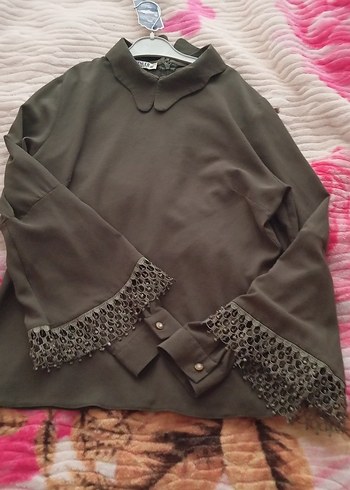 haki Uzun Kollu Yumuşak Kumaşlı Gömlek - Görsel 2