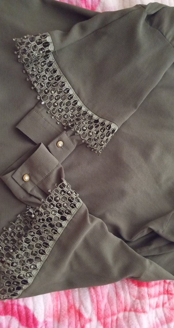 haki Uzun Kollu Yumuşak Kumaşlı Gömlek - Görsel 3