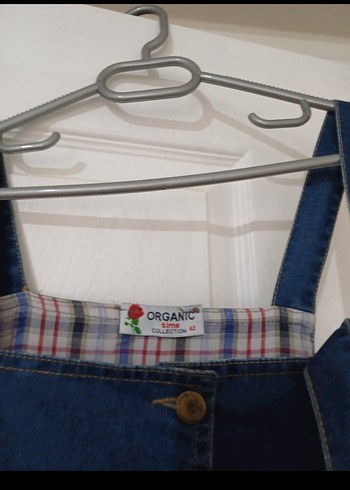 Kadın Kot Tulum, Kemerli, Uzun Boy - Görsel 2