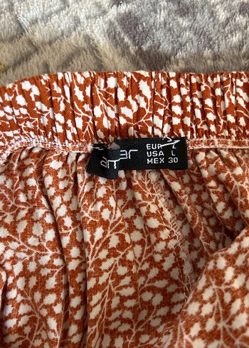 Zara Drapeli Bohem Uzun Kahverengi Etek