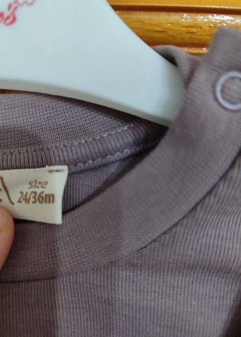 24-36 Ay Beden Düğmeli Pembe Bebek Tulum
