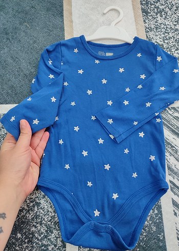 Uzun Kollu Mavi Bebek Body - Görsel 3