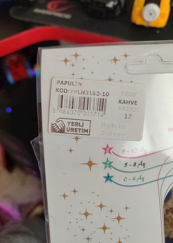 Mavi Bohem Tarz Bebek Botları Velcro - Görsel 4