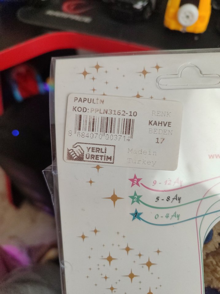 Mavi Bohem Tarz Bebek Botları Velcro - Görsel 4