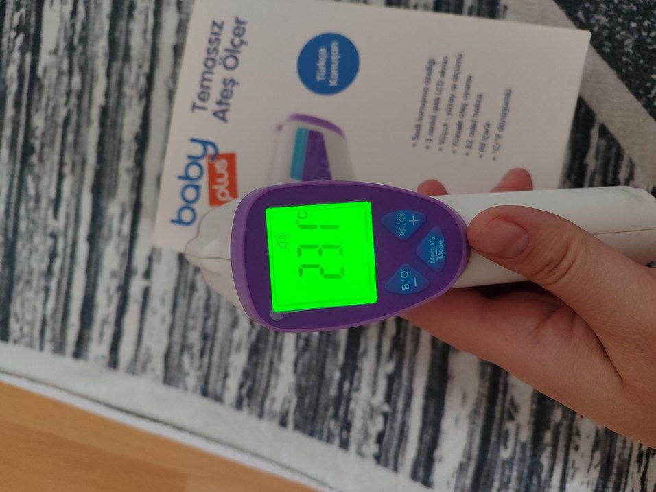 Baby Plus Temassız Ateş Ölçer Gri - Görsel 3