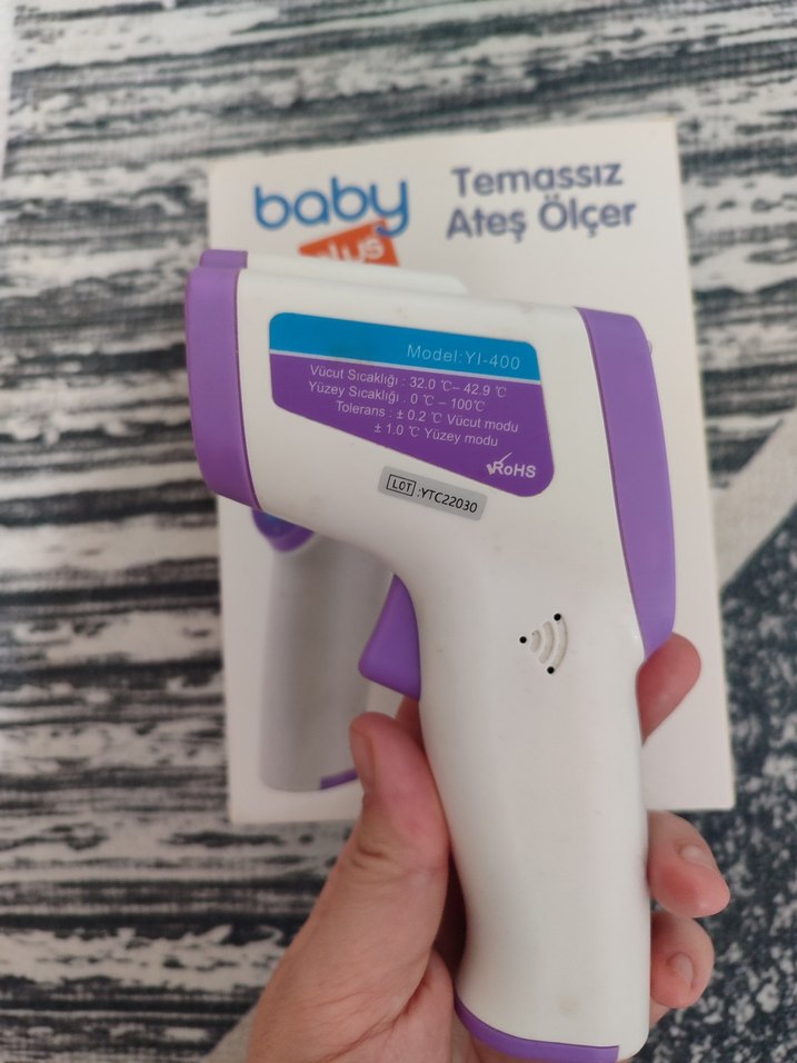 Baby Plus Temassız Ateş Ölçer Gri - Görsel 2