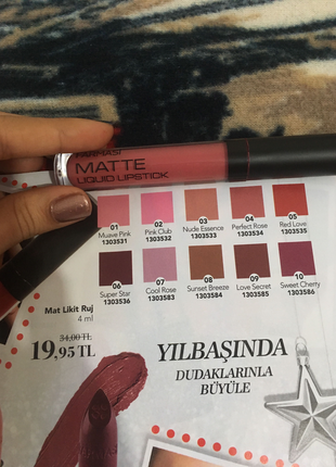 Farmasi Mat Likit 04 No Perfect Rose Farmasi Makyaj %30 İndirimli - Gardrops