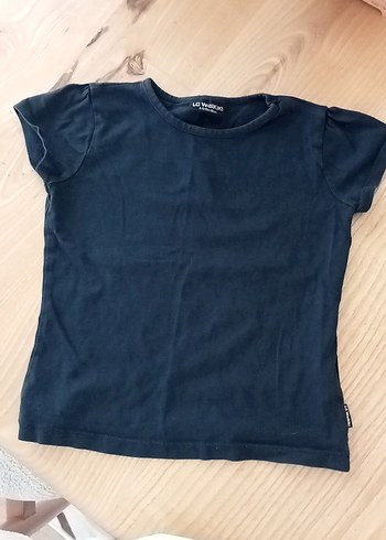 Kız Çocuk Lacivert Denim Tişört - Görsel 3