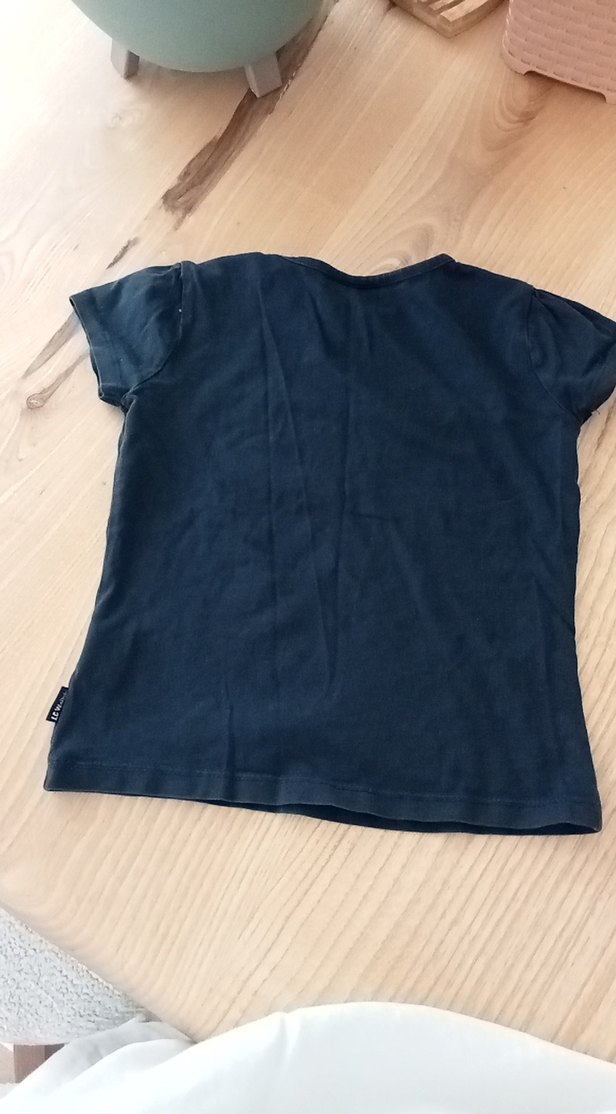 Kız Çocuk Lacivert Denim Tişört - Görsel 4