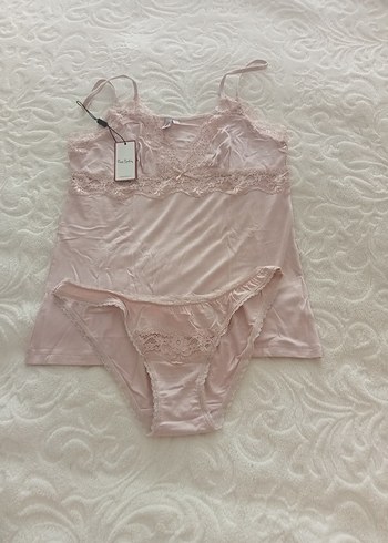 Pierre Cardin Pembe Mini Dantel Detaylı Kadın Pijama Takımı