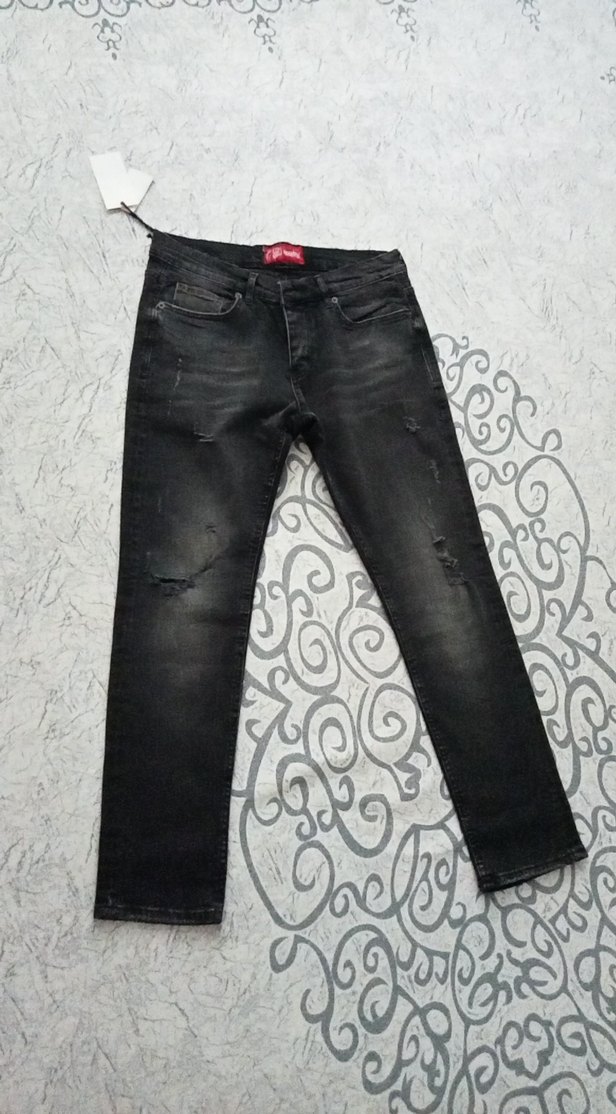 Gri Regular Fit Erkek Denim Pantolon - Görsel 2
