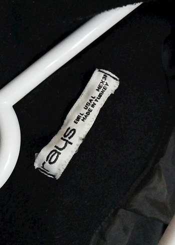 Düğmeli Siyah Midi Kadın Kaban - Görsel 4