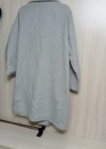 Gri Uzun Kadın Kaban - Görsel 5