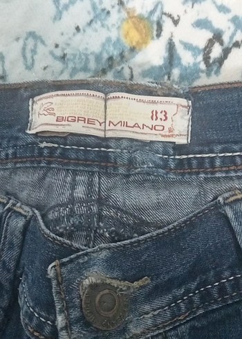 Erkek Mavi Denim Kısa Bol Kesim Jean - Görsel 3