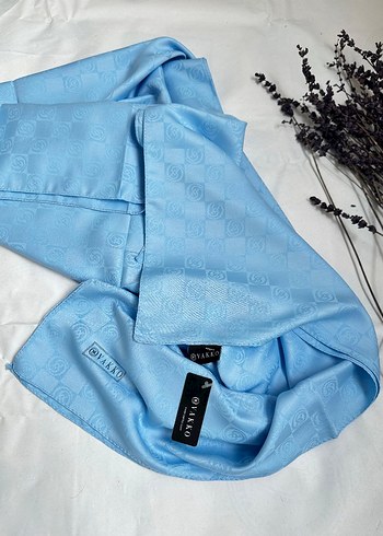 Mavi Parlak Kadın Şal - Görsel 8