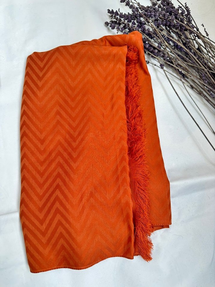 Pilili Yeşil Keten Kadın Şal - Görsel 3