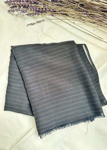 Lacivert Keten Kadın Şal - Görsel 6