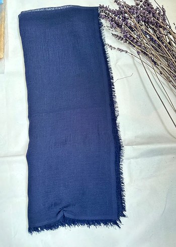 Lacivert Keten Kadın Şal - Görsel 4