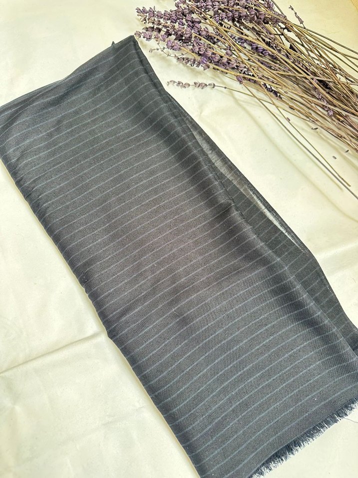 Lacivert Keten Kadın Şal - Görsel 5