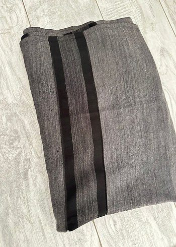 Gri Bohem Drapeli Kadın Şal - Görsel 3