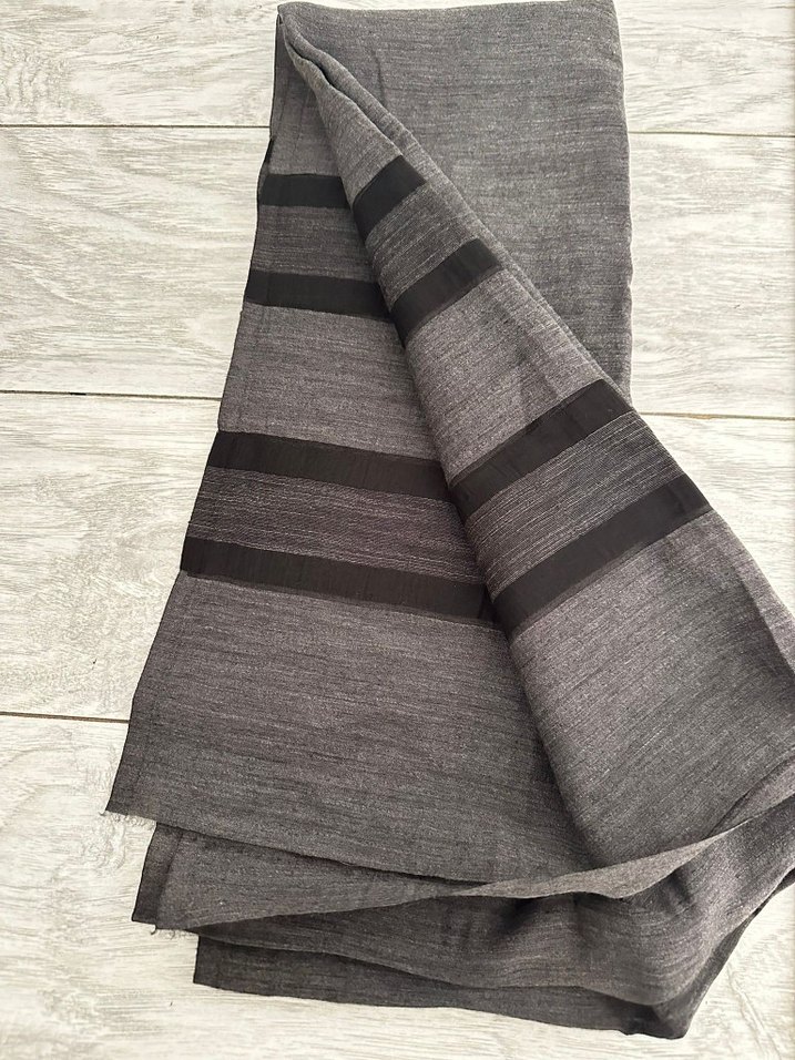 Gri Bohem Drapeli Kadın Şal - Görsel 4