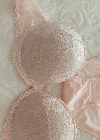 Pastel Pembe Dantel Bohem Sütyen beden 85