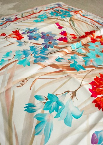 Vakko kadın ipek eşarp - Görsel 4