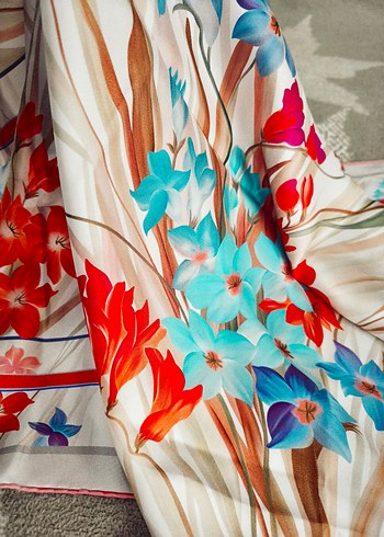 Vakko kadın ipek eşarp - Görsel 2