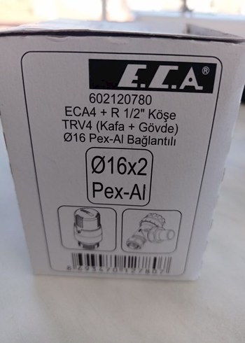 Diğer E C A Trv4 Kose Termostatik Radyator Vanasi