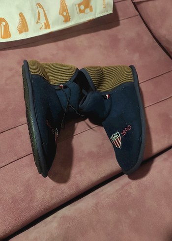 Erkek Lacivert Nakışlı Velcro Bot - Görsel 6