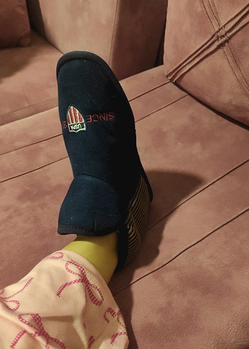 Erkek Lacivert Nakışlı Velcro Bot - Görsel 5