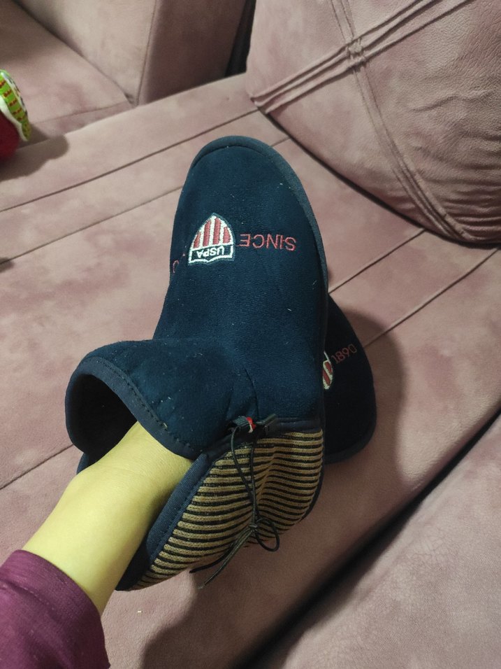 Erkek Lacivert Nakışlı Velcro Bot - Görsel 2