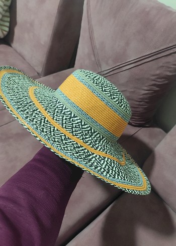 Örgü Detaylı Çok Renkli Bohem hazır Kadın Şapka - Görsel 5