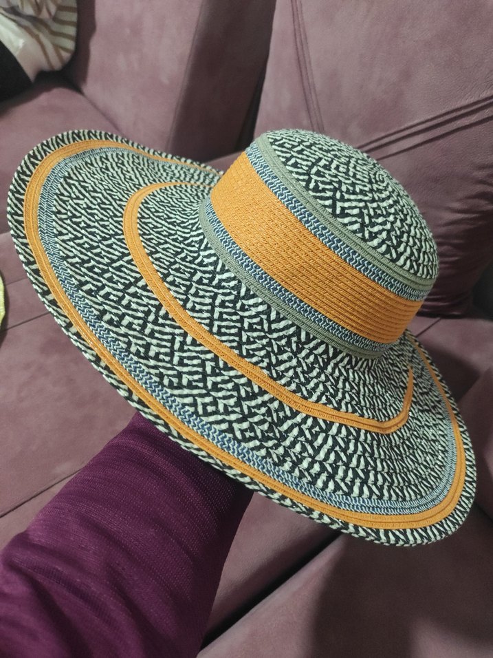 Örgü Detaylı Çok Renkli Bohem hazır Kadın Şapka - Görsel 4