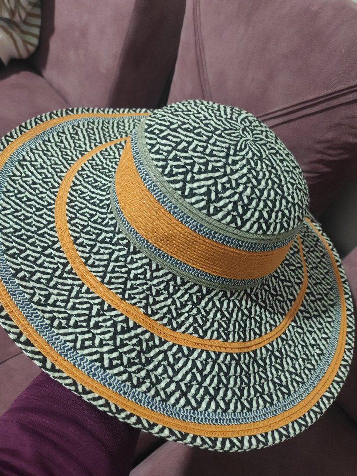 Örgü Detaylı Çok Renkli Bohem hazır Kadın Şapka - Görsel 3