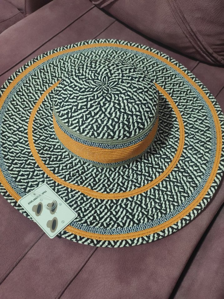 Örgü Detaylı Çok Renkli Bohem hazır Kadın Şapka - Görsel 2