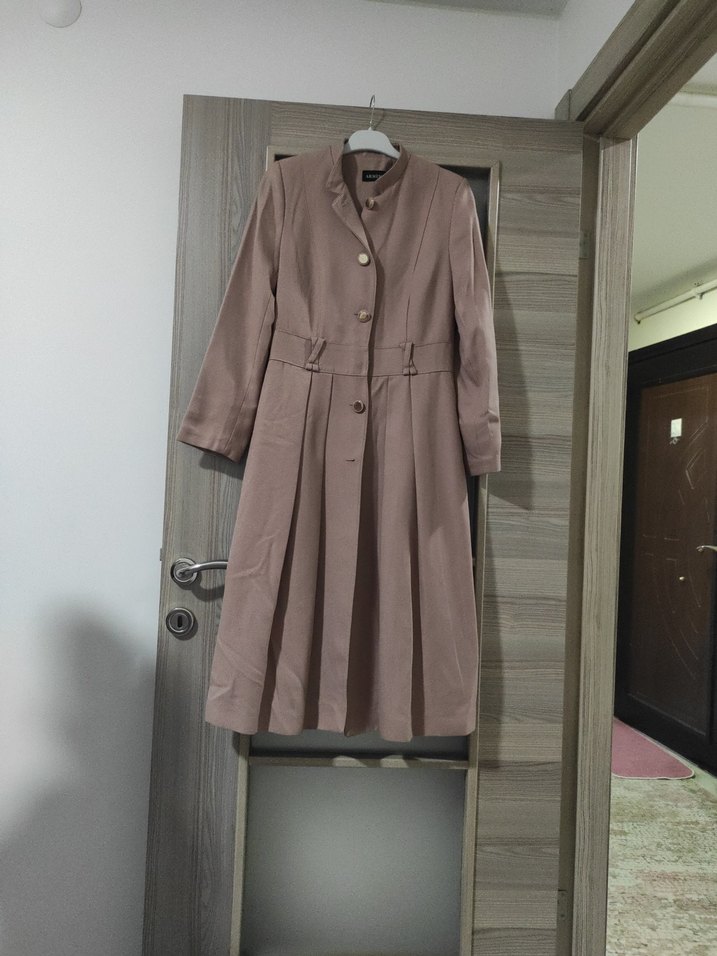 Armine pudra Kadın yarım pardösü - Görsel 3