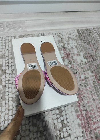 Mor Çiçek Desenli Kadın Terlik - Görsel 6