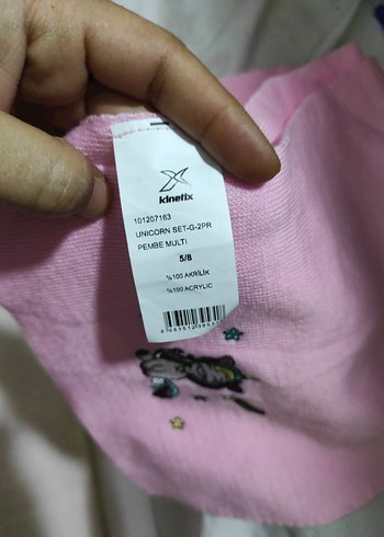 Pembe Nakışlı Çocuk atkisi - Görsel 3
