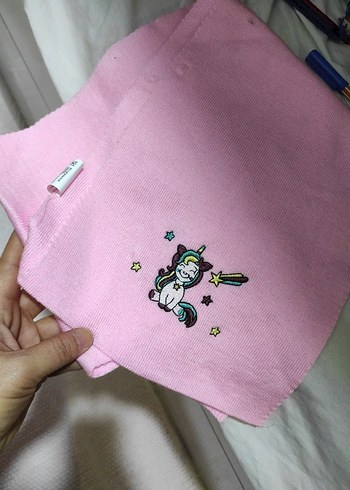 Pembe Nakışlı Çocuk atkisi - Görsel 2