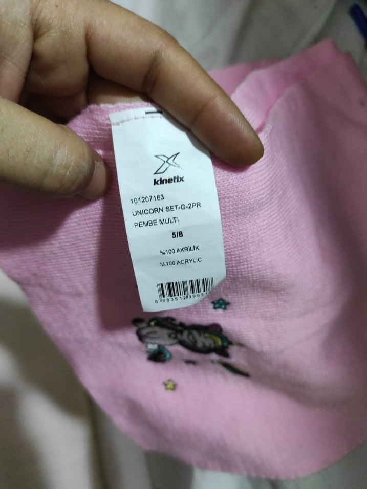 Pembe Nakışlı Çocuk atkisi - Görsel 3